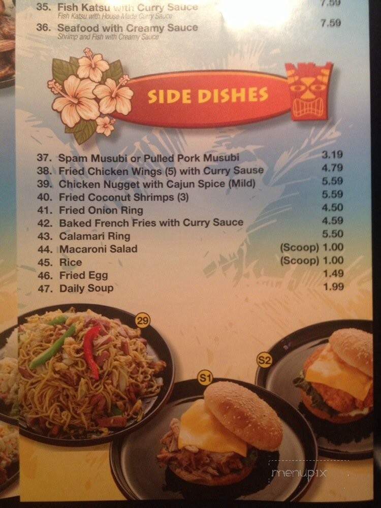 Big Island BBQ Fusion - Covina, CA menu_pic