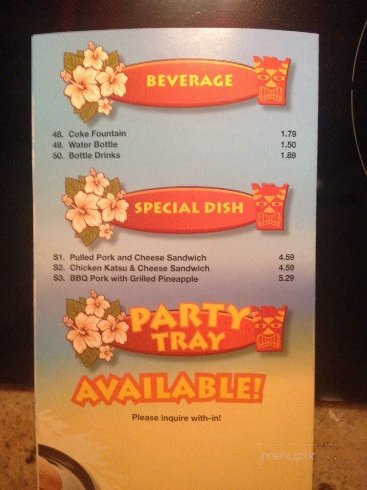 Big Island BBQ Fusion - Covina, CA menu_pic