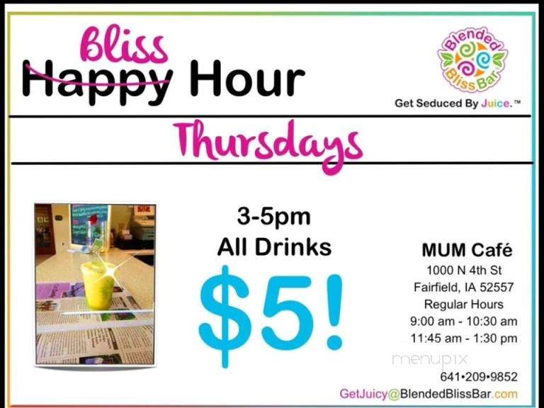 Blended Bliss Bar - Fairfield, IA menu_pic