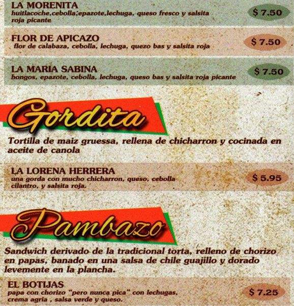 La Casita Chilanga - Redwood City, CA menu_pic