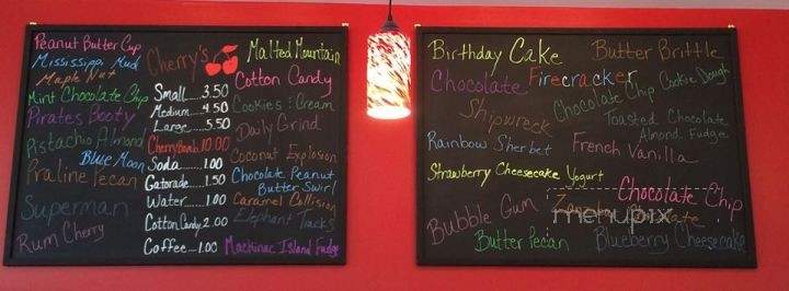 Cherry's Ice Cream Parlour - Forest Lake, MN menu_pic