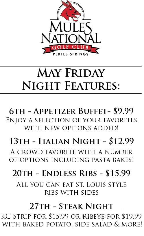 Traditions - Warrensburg, MO menu_pic