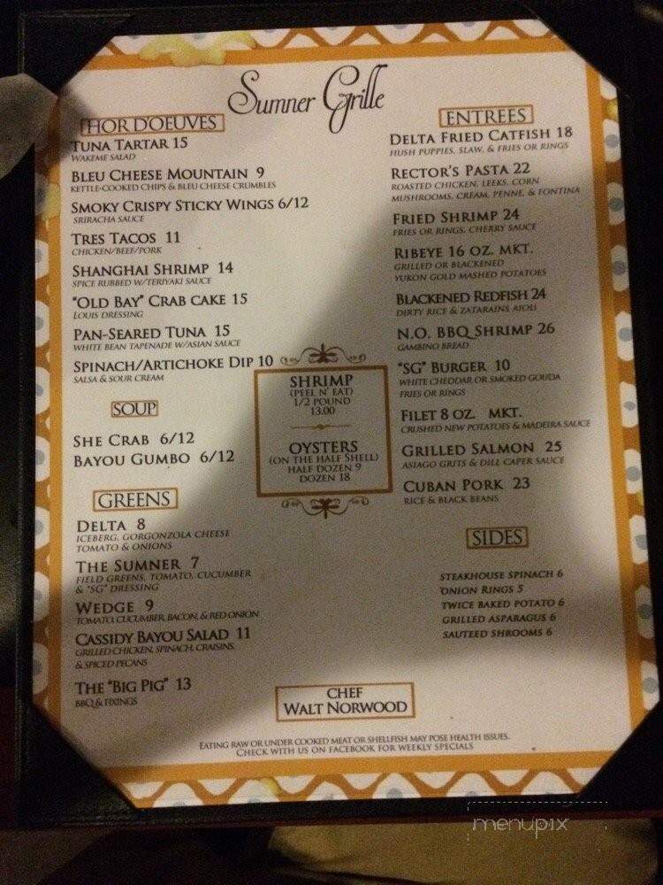 Sumner Grill - Sumner, MS menu_pic
