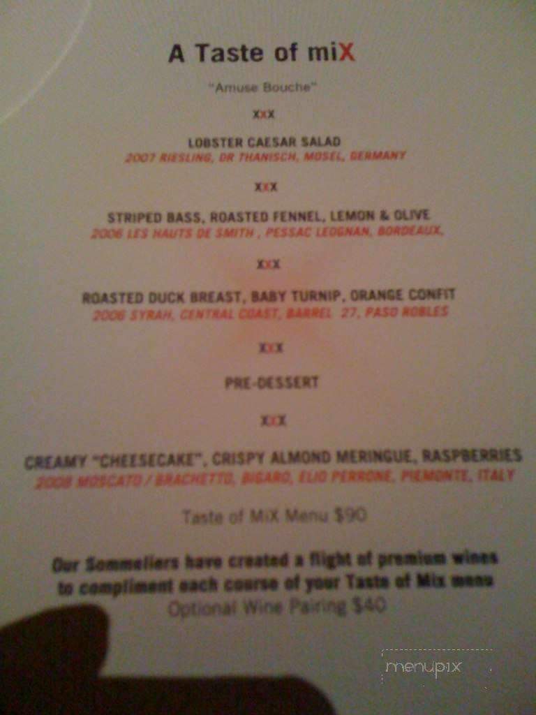 The Mix - Las Vegas, NV menu_pic