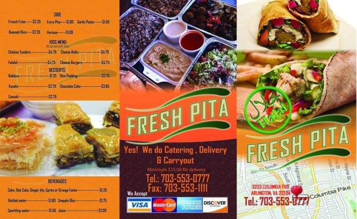Fresh Pita - Arlington, VA menu_pic