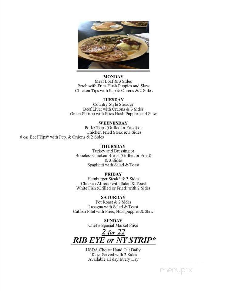 The Clock Restaurant of Shelby - Shelby, NC menu_pic