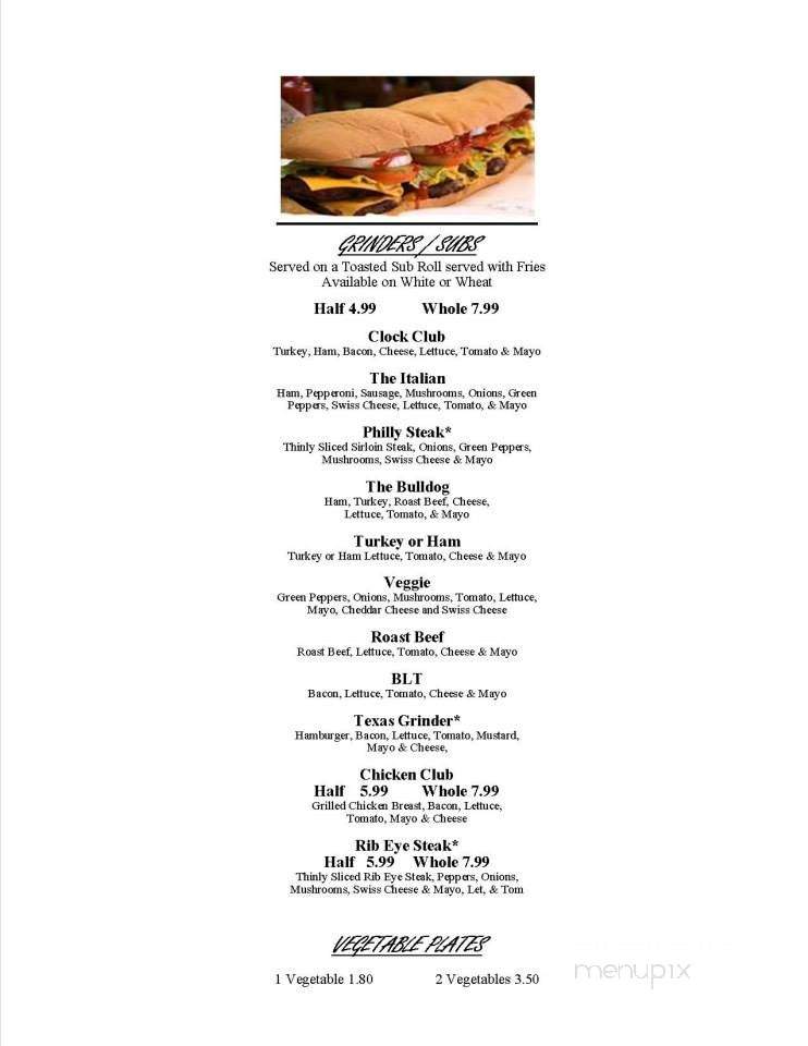 The Clock Restaurant of Shelby - Shelby, NC menu_pic