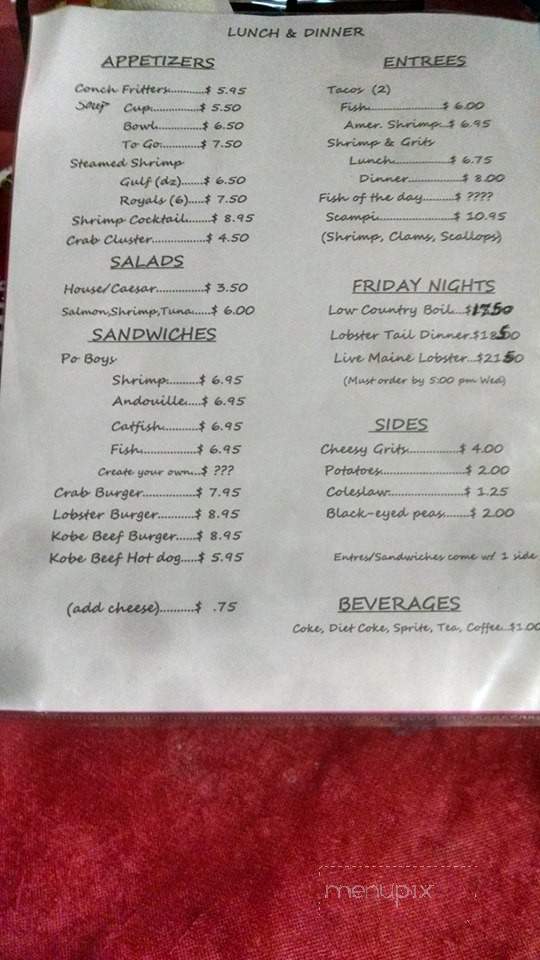 Jackies Seafood and Grill - Clayton, GA menu_pic