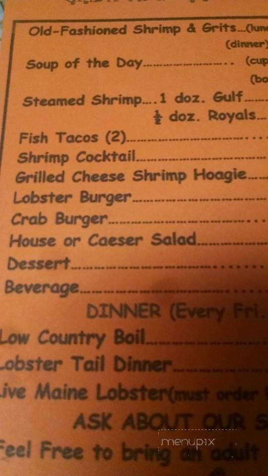 Jackies Seafood and Grill - Clayton, GA menu_pic