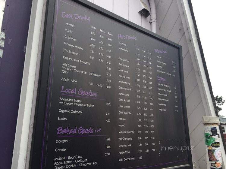 Espresso Drive-Thru - Fort Bragg, CA menu_pic