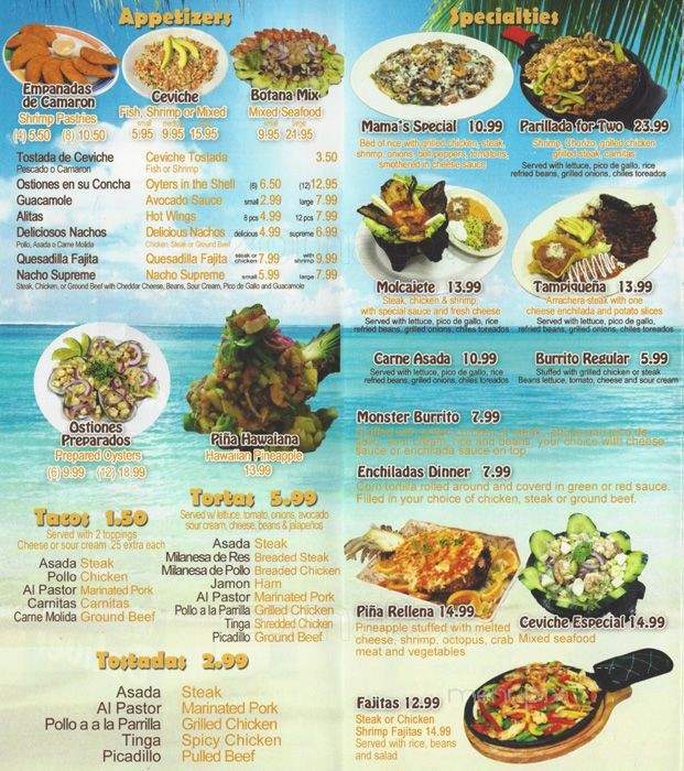 Mariscos La Sirena - Blue Island, IL menu_pic