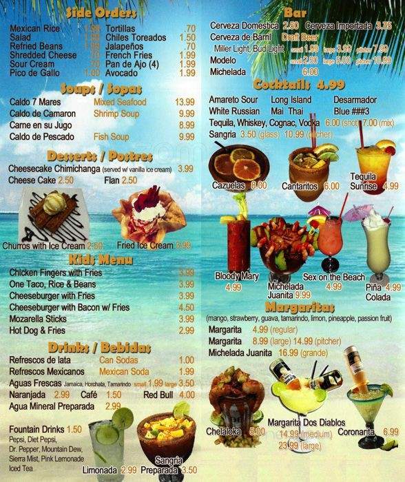 Mariscos La Sirena - Blue Island, IL menu_pic