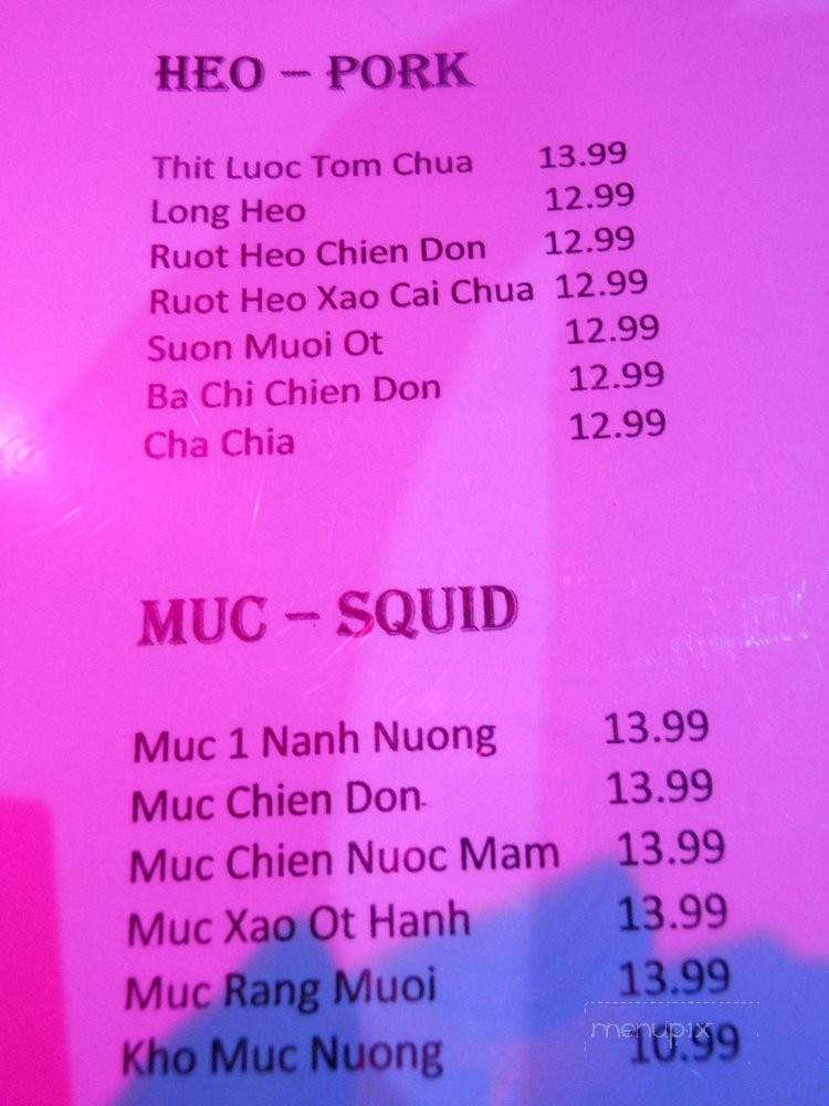 Quan Co May - Westminster, CA menu_pic