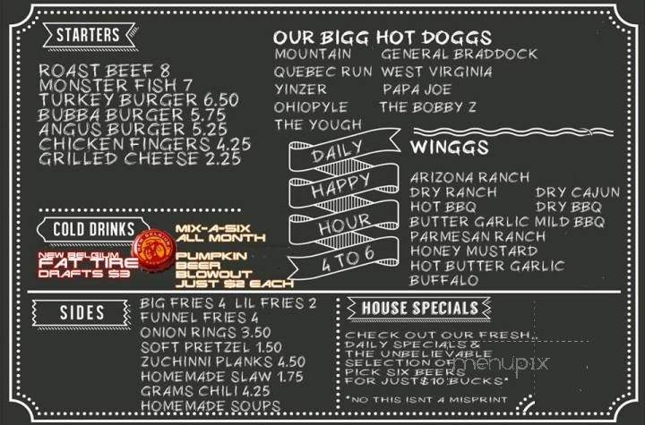 Nate Dogg's - Chalk Hill, PA menu_pic