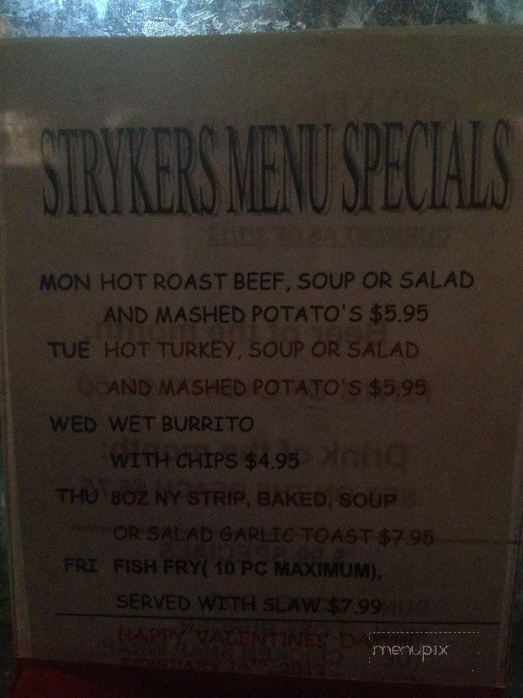 Strykers Bar & Grill - Westland, MI menu_pic