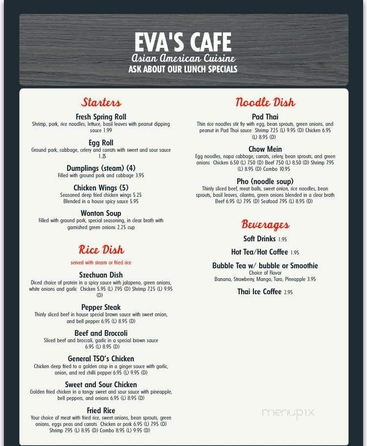 Eva's Kitchen - Lancaster, OH menu_pic