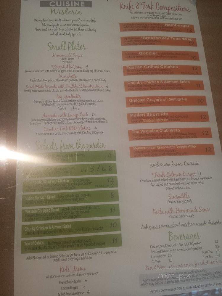 Wisteria - Norfolk, VA menu_pic