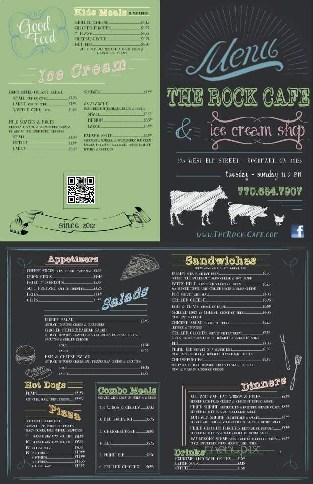 The Rock Ice Cream Shop - Rockmart, GA menu_pic