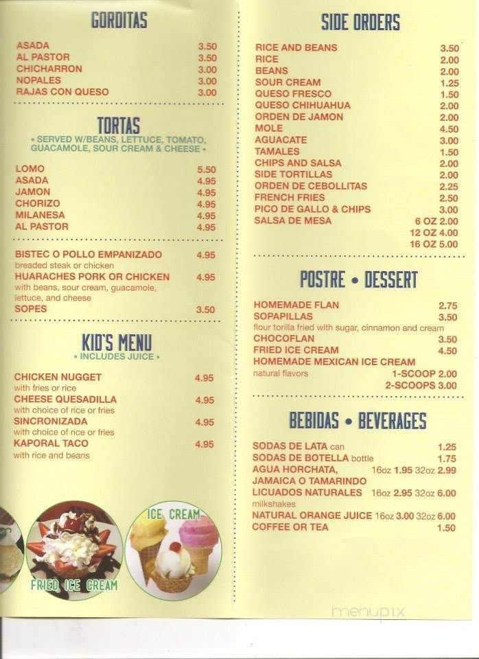 El Kaporal - Chicago, IL menu_pic
