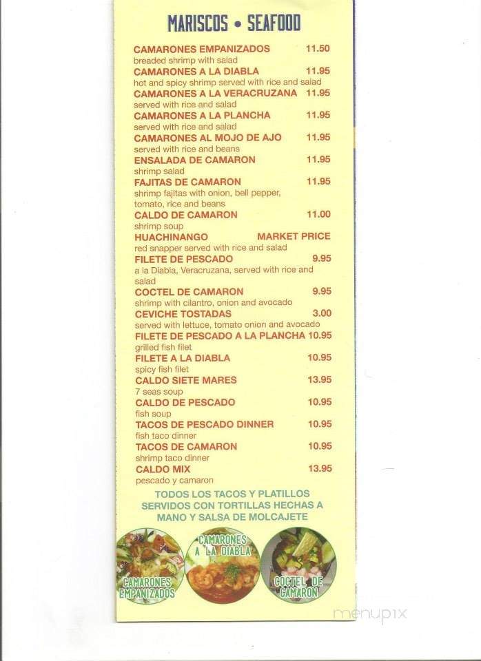 El Kaporal - Chicago, IL menu_pic