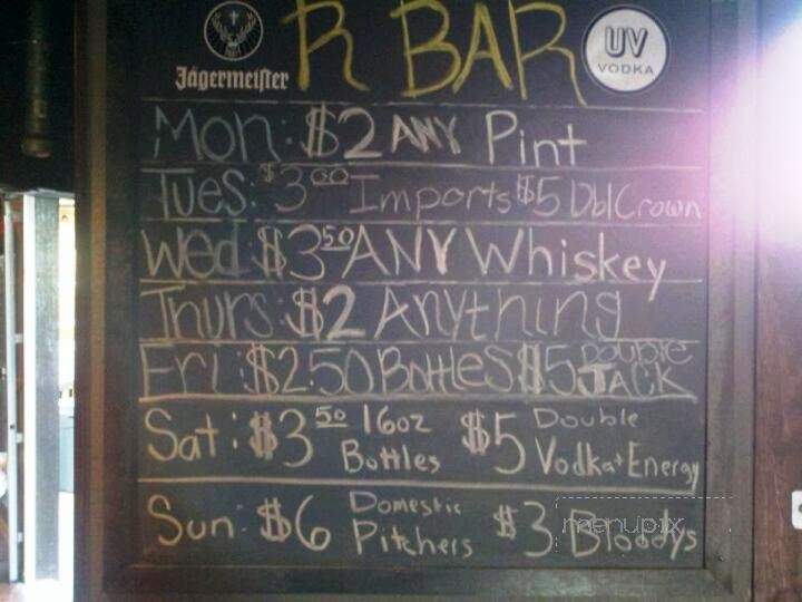 R Bar & Patio - Lawrence, KS menu_pic