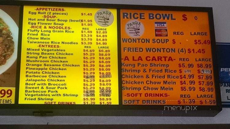 Panda Stick Chinese Restaurant - Guadalupe, CA menu_pic