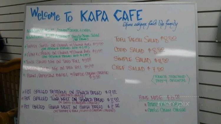 Kapa Cafe - Honolulu, HI menu_pic