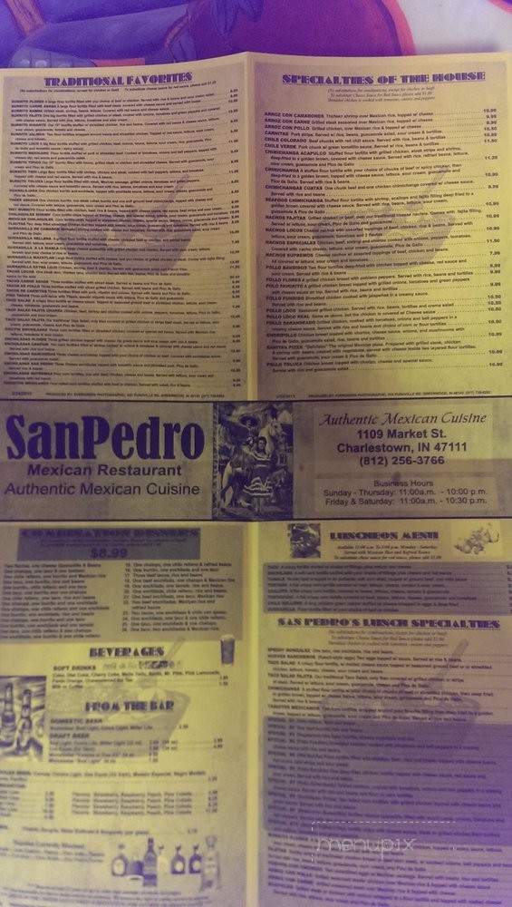 San Pedro Authentic Mexican - Charlestown, IN menu_pic