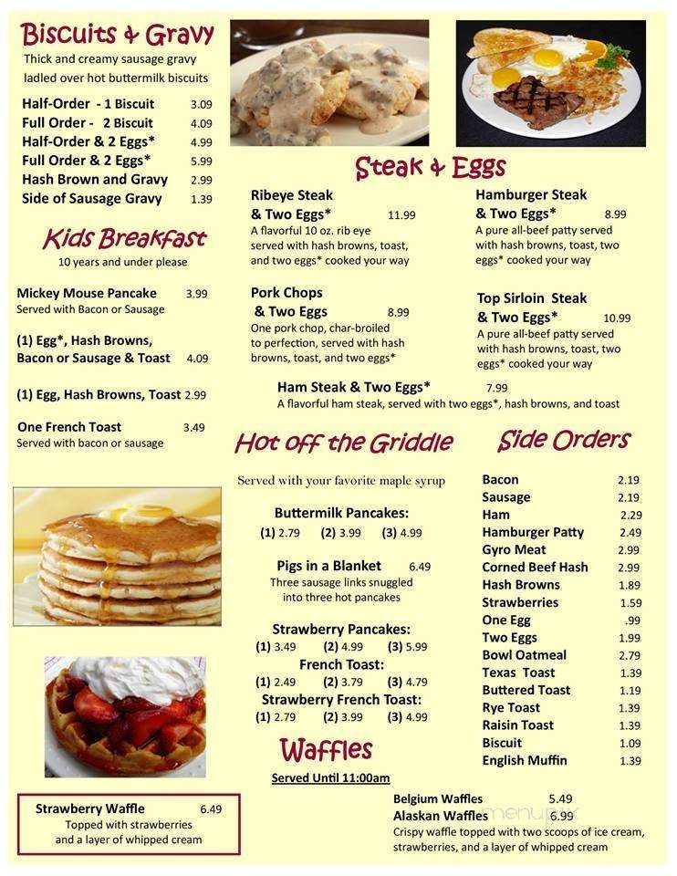 Zack's Diner - Fort Branch, IN menu_pic