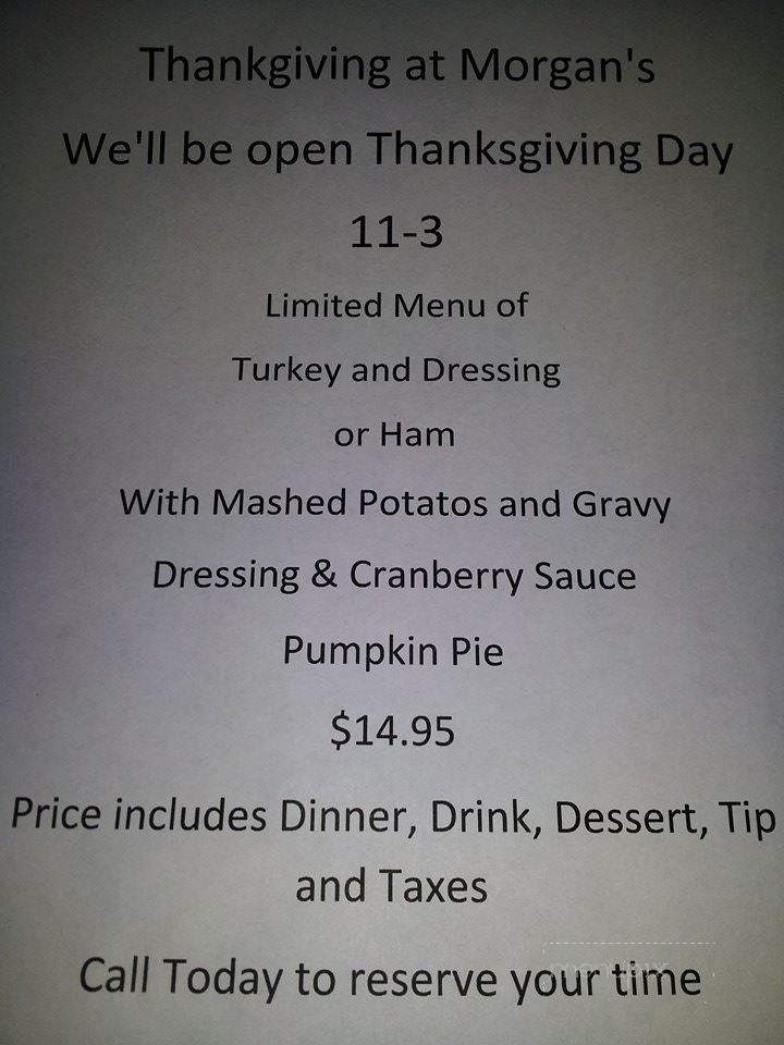 Morgan's Restaurant - Odessa, MO menu_pic