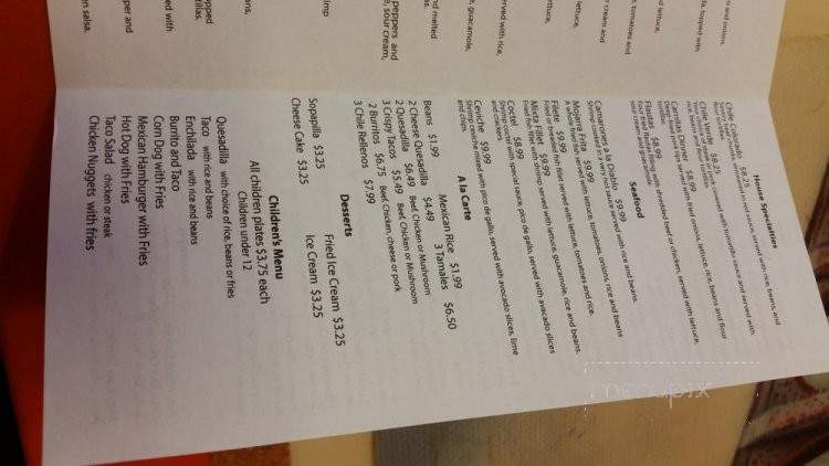 Maguey Mixta Mexican Buffet And Restaurant - Grandview, MO menu_pic