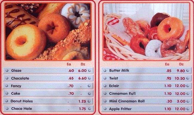 K Donut - Fort Worth, TX menu_pic