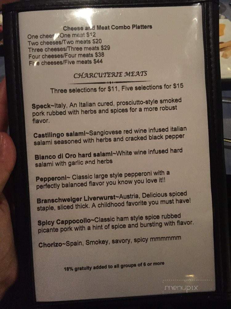 Vino Wine Bar - Summerville, SC menu_pic