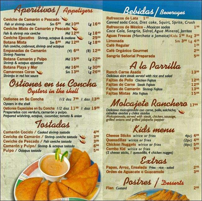 Islas Marias - Elgin, IL menu_pic