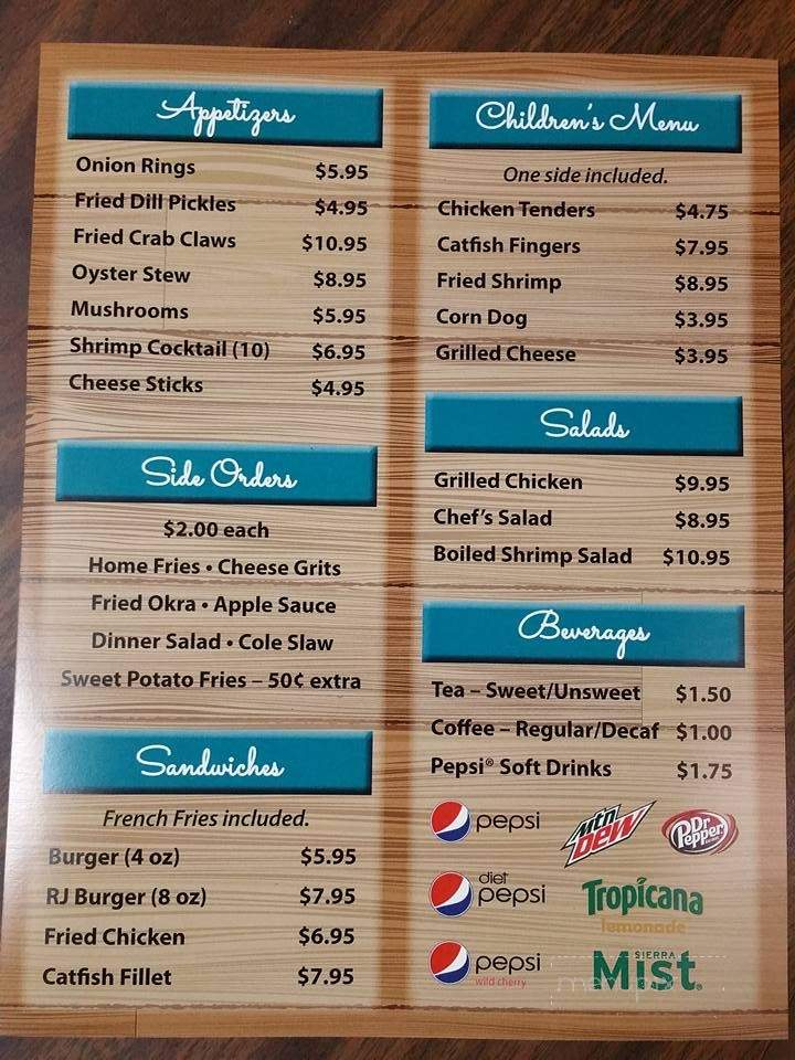 Angel's Seafood by The Dam - Hosford, FL menu_pic