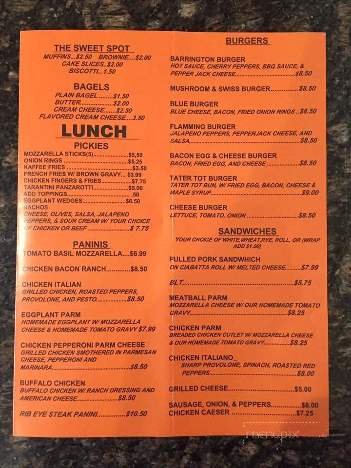 The Kaffee Korner - Barrington, NJ menu_pic