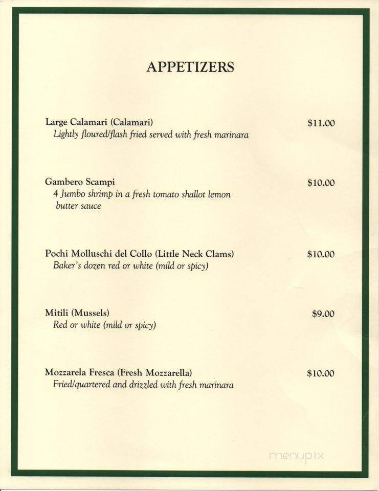 Casa Dori Italian - Richland, NJ menu_pic