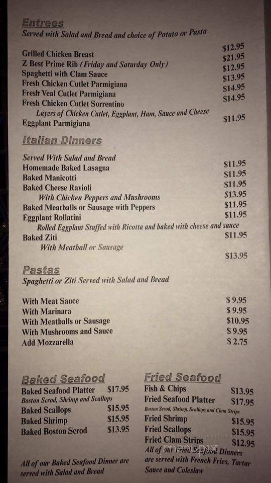 Z Best Pizza - Chaplin, CT menu_pic