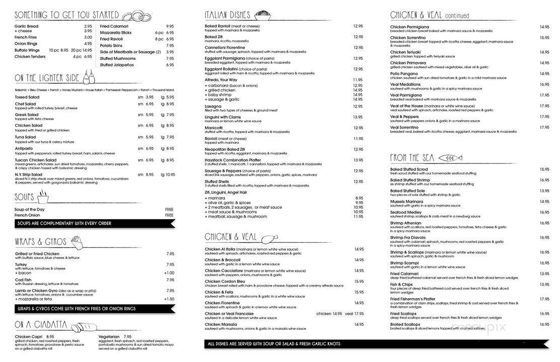 Haystack Pizza & Restaurant - Norfolk, CT menu_pic