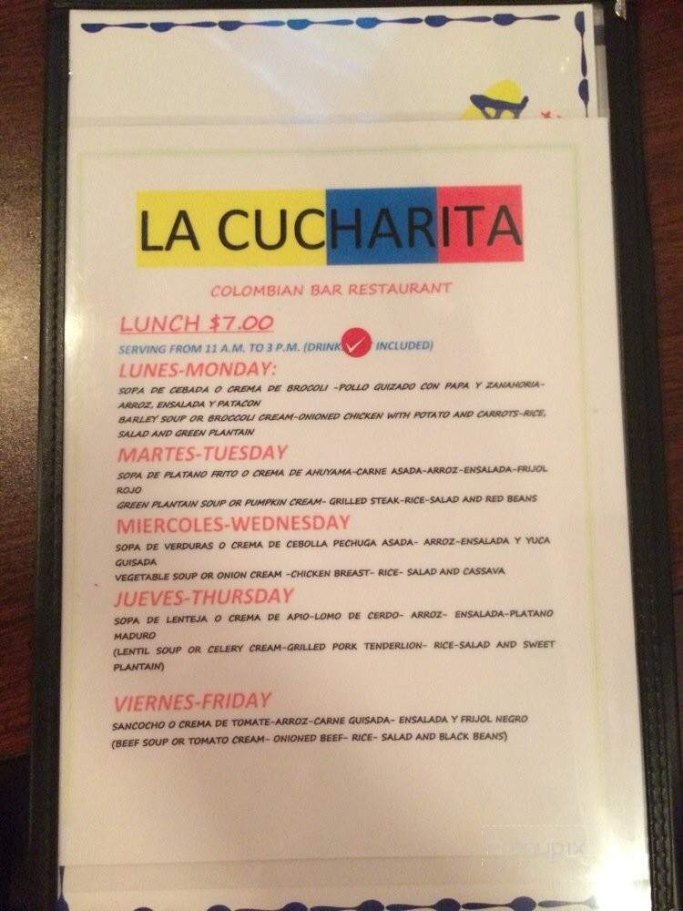 La Cucharita - Greenville, SC menu_pic