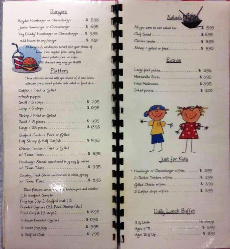 JJ's Cafe - Lake Village, AR menu_pic