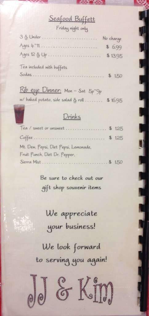JJ's Cafe - Lake Village, AR menu_pic