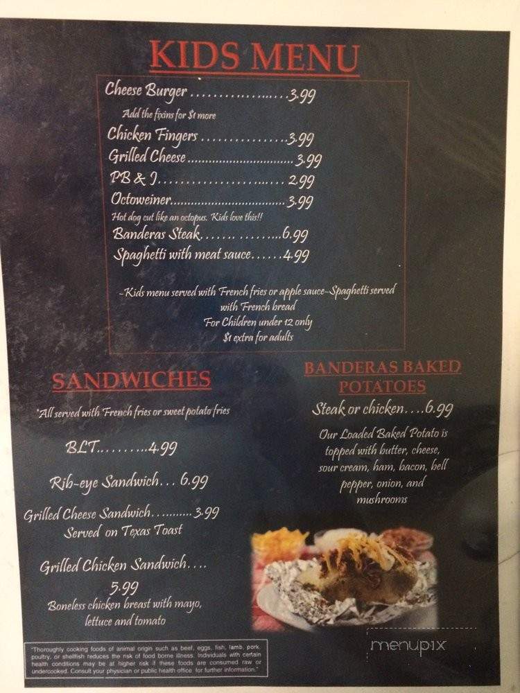 Banderas Steakhouse - El Dorado, AR menu_pic