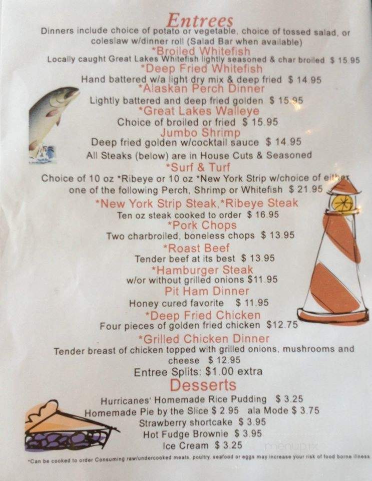 Epoufette Bayview Inn - Naubinway, MI menu_pic