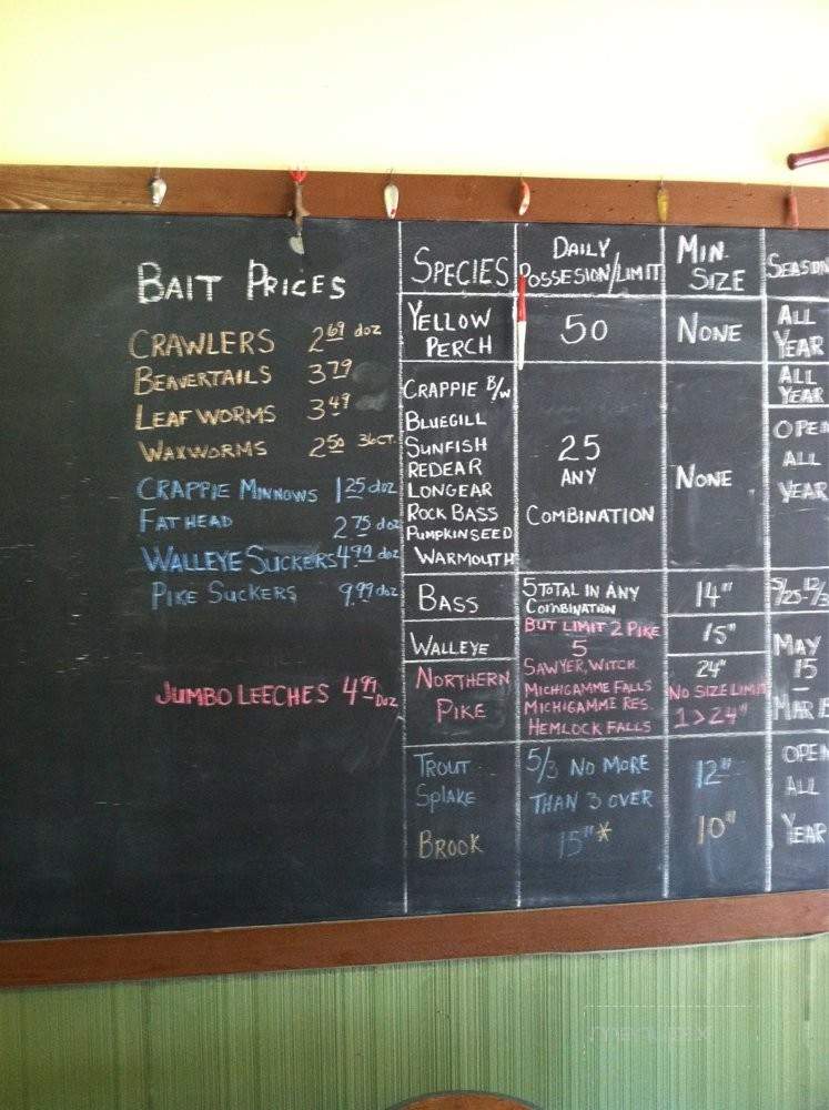 Midtown Bait & Tackle - Channing, MI menu_pic