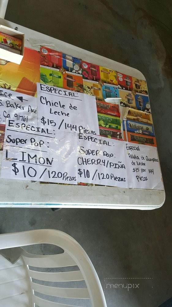 Paleteria Delicias de Michoacan - Ontario, CA menu_pic