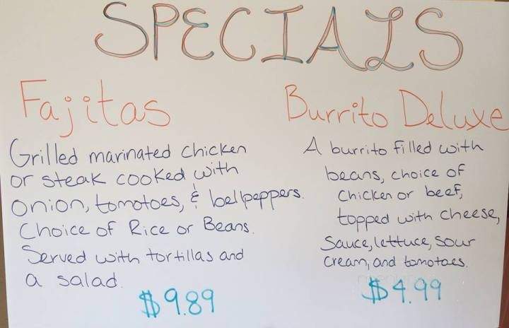 Manzano's Authentic Mexican Grill - Statesboro, GA menu_pic