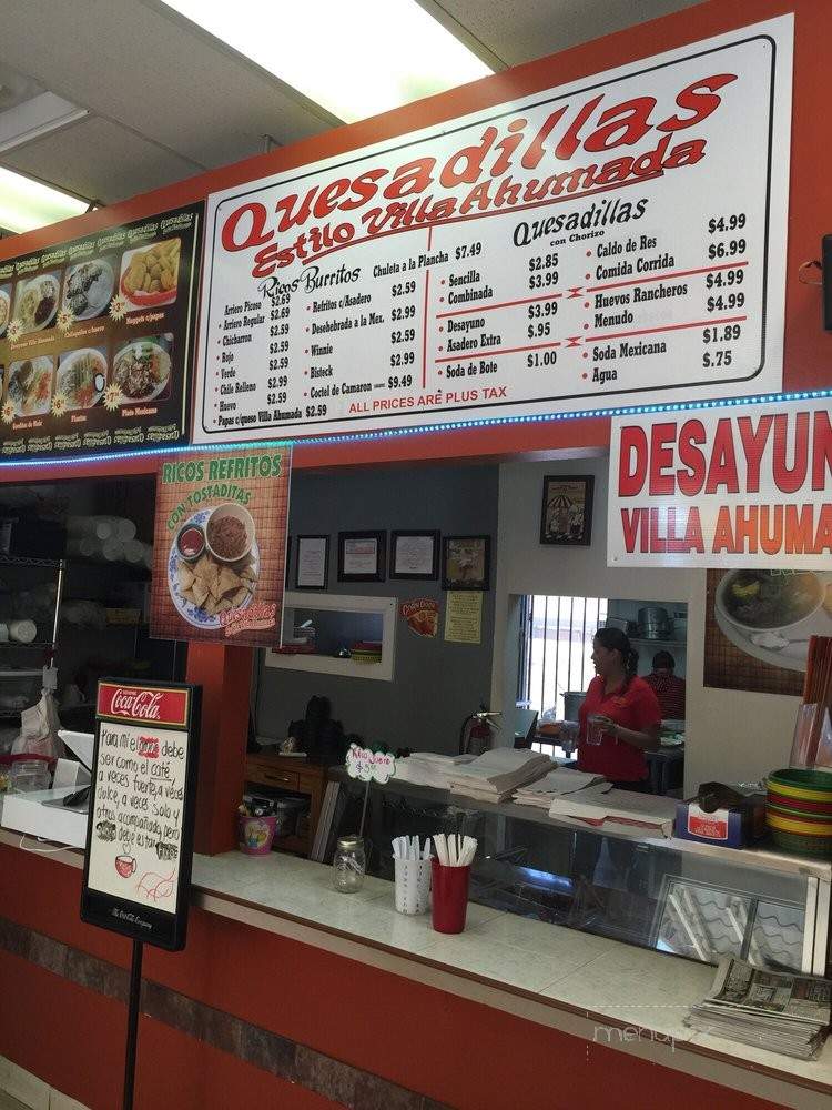 Menu of Quesadillas Estilo Villa Ahumada in Socorro, TX 79927
