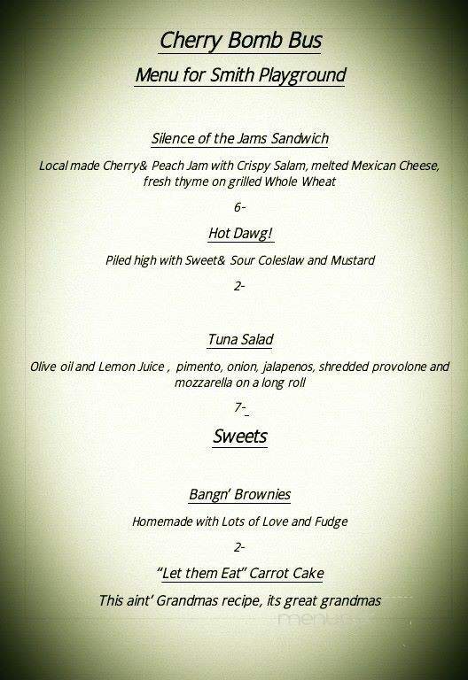 Cherry Bomb Bus - Philadelphia, PA menu_pic