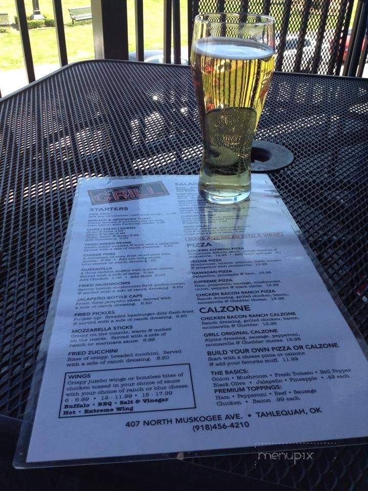 The Grill - Tahlequah, OK menu_pic